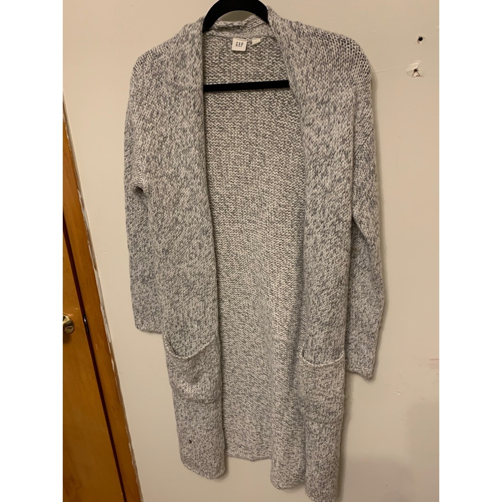 GAP Women's Marled Knit Open‎ Front Long Cardigan Sweater Size S
